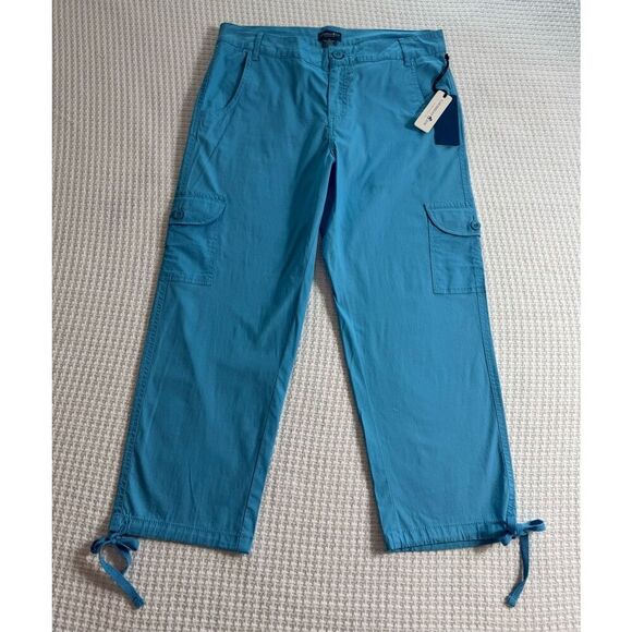 CARIBBEAN JOE SIZE 8 Ethereal Blue Cargo Pants - Picture 1 of 8